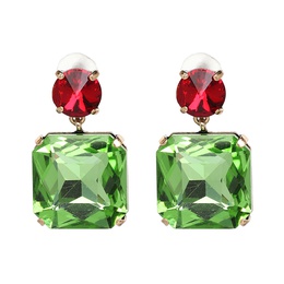 Imitated crystalCZ Fashion Geometric earring  red NHJJ5156redpicture2