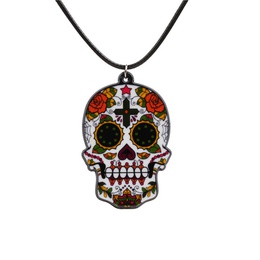 Acrylic Fashion Skeleton Skull necklace  green NHYL0266greenpicture3