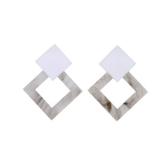 Acrylic Vintage Geometric earring  (white)  Fashion Jewelry NHLL0297-white