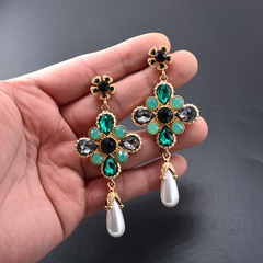 Alloy Fashion Geometric earring  (green)  Fashion Jewelry NHNT0730-green