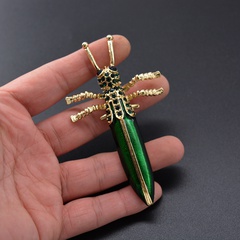 Alloy Vintage Animal brooch  (green)  Fashion Jewelry NHNT0747-green
