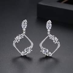 Alloy Korea Geometric earring  (Platinum-T01I20)  Fashion Jewelry NHTM0629-Platinum-T01I20