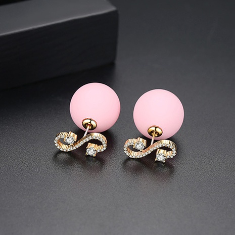 Alloy Korea Geometric earring  (Pink-T02D21)  Fashion Jewelry NHTM0631-Pink-T02D21's discount tags