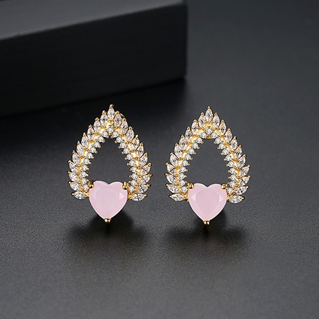 Alloy Korea Sweetheart earring  (Pink-T02E21)  Fashion Jewelry NHTM0638-Pink-T02E21's discount tags