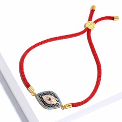 Copper Korea Geometric bracelet  (Red rope alloy)  Fine Jewelry NHAS0366-Red-rope-alloy