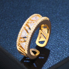 Copper Fashion Geometric Ring  (Alloy)  Fine Jewelry NHAS0369-Alloy