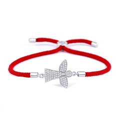 Copper Korea Geometric bracelet  (Red rope angel)  Fine Jewelry NHAS0374-Red-rope-angel