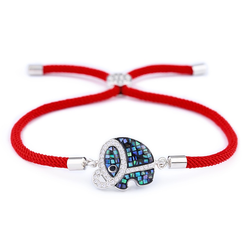 Copper Korea Geometric bracelet  Red rope alloy  Fine Jewelry NHAS0389Redropealloy