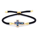 Copper Korea Cross bracelet  Red rope alloy  Fine Jewelry NHAS0390Redropealloypicture2
