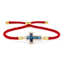 Copper Korea Cross bracelet  Red rope alloy  Fine Jewelry NHAS0390Redropealloypicture3