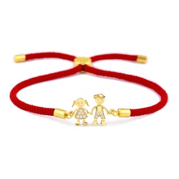Copper Korea Geometric bracelet  Red rope alloy  Fine Jewelry NHAS0394Redropealloypicture3