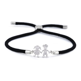 Copper Korea Geometric bracelet  Red rope alloy  Fine Jewelry NHAS0394Redropealloypicture4