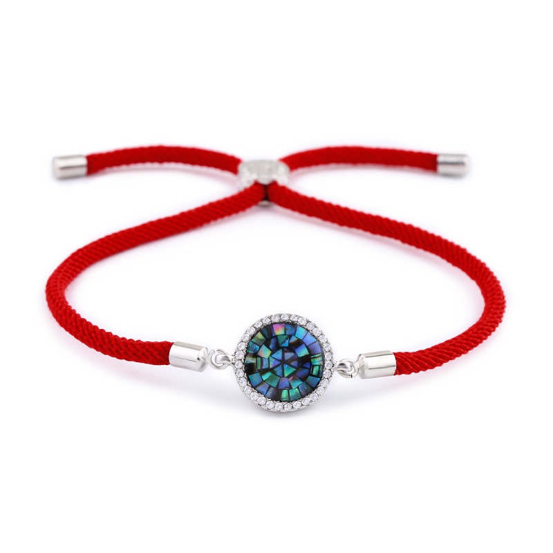 Copper Korea Geometric bracelet  Red rope alloy  Fine Jewelry NHAS0398Redropealloy