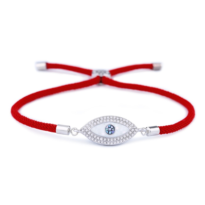 Copper Korea Geometric bracelet  Red rope alloy  Fine Jewelry NHAS0423Redropealloy