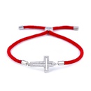 Copper Korea Cross bracelet  Red rope cross  Fine Jewelry NHAS0428Redropecrosspicture1