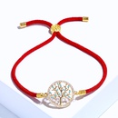 Copper Korea Geometric bracelet  Red rope alloy  Fine Jewelry NHAS0431Redropealloypicture12