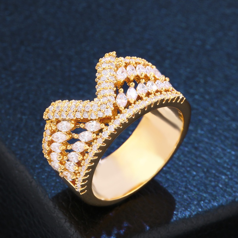Copper Fashion Geometric Ring  Alloy7  Fine Jewelry NHAS0458Alloy7