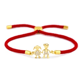 Copper Korea Geometric bracelet  Red rope alloy  Fine Jewelry NHAS0394Redropealloypicture13