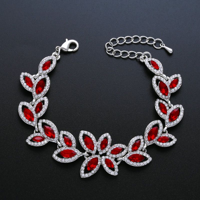 Imitated crystalCZ Fashion Geometric bracelet  red  Fashion Jewelry NHAS0587red
