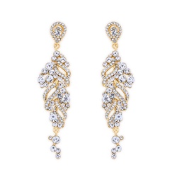 Imitated crystal&CZ Simple Flowers earring  (Alloy)  Fashion Jewelry NHAS0487-Alloy