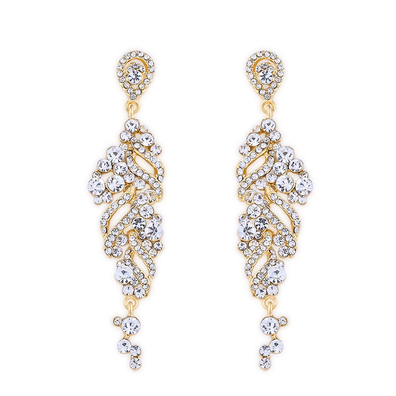 Imitated crystalCZ Simple Flowers earring  Alloy  Fashion Jewelry NHAS0487Alloy