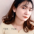 TitaniumStainless Steel Fashion Geometric earring  Rose alloy  Fine Jewelry NHOK0513Rosealloypicture1