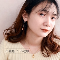 Titanium&Stainless Steel Fashion Geometric earring  (Rose alloy)  Fine Jewelry NHOK0513-Rose-alloy