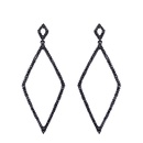 Imitated crystalCZ Simple Geometric earring  black  Fashion Jewelry NHAS0506blackpicture1