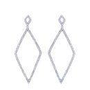 Imitated crystalCZ Simple Geometric earring  black  Fashion Jewelry NHAS0506blackpicture2