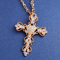 Alloy Fashion Cross necklace  (Alloy)  Fashion Jewelry NHAS0541-Alloy