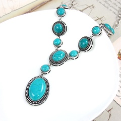 Alloy Fashion Geometric necklace  (green)  Fashion Jewelry NHAS0554-green
