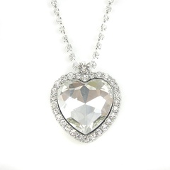 Alloy Fashion Sweetheart necklace  (white)  Fashion Jewelry NHAS0560-white
