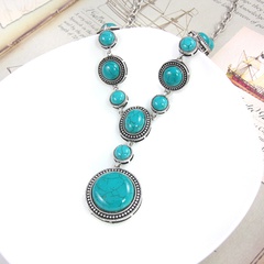 Alloy Fashion Geometric necklace  (green)  Fashion Jewelry NHAS0580-green
