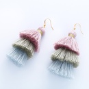 Mode neue bhmische ethnische Stil Quaste Ohrringe Farbverlauf Plsch Ohrringe Schmuck Direkt verkauf erk04picture1