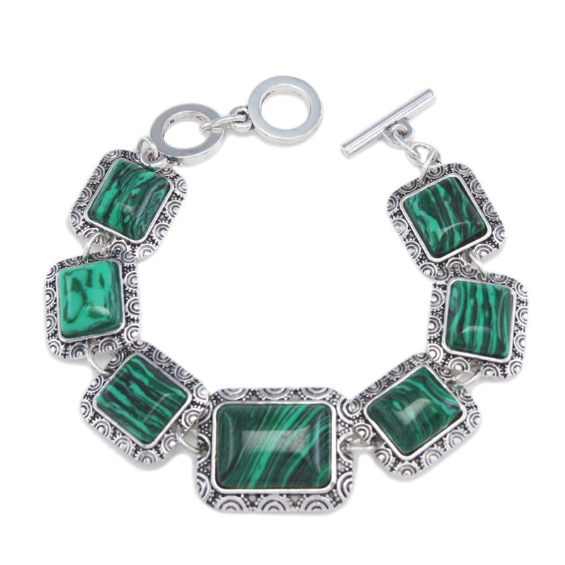 Alloy Vintage Geometric bracelet  green  Fashion Jewelry NHAS0618green