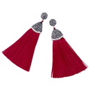 Cloth Bohemia Tassel earring  red  Fashion Jewelry NHAS0621redpicture14