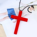 Alloy Vintage Cross necklace  red  Fashion Jewelry NHAS0625redpicture1