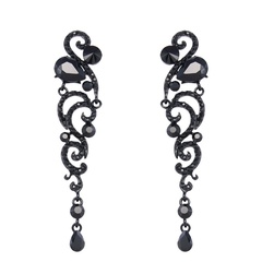 Alloy Fashion Tassel earring  (black)  Fashion Jewelry NHAS0632-black