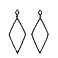 Imitated crystalCZ Simple Geometric earring  black  Fashion Jewelry NHAS0506blackpicture7