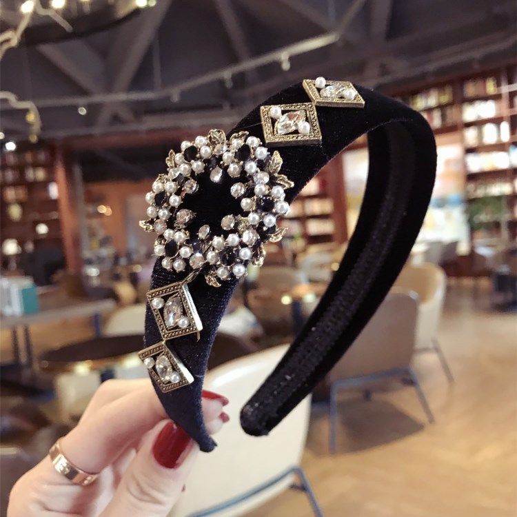 Cloth Vintage Bows Hair accessories  black  Fashion Jewelry NHSM0210black