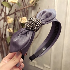 Cloth Korea Bows Hair accessories  (gray)  Fashion Jewelry NHSM0238-gray