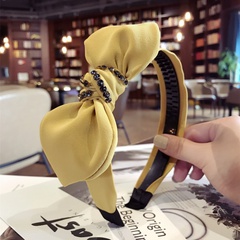 Cloth Korea Bows Hair accessories  (yellow)  Fashion Jewelry NHSM0261-yellow