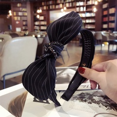 Cloth Korea Bows Hair accessories  (Striped black)  Fashion Jewelry NHSM0270-Striped-black