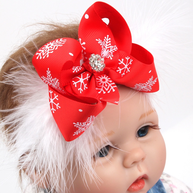 Cloth Fashion Bows Hair accessories  Christmas feather  Fashion Jewelry NHWO0609Christmasfeather