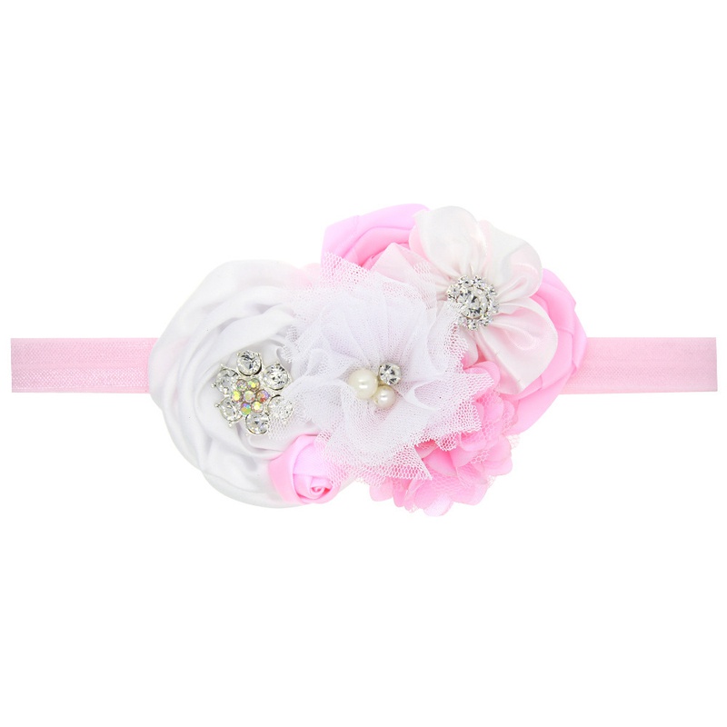 Cloth Fashion Flowers Hair accessories  White pink  Fashion Jewelry NHWO0754Whitepink