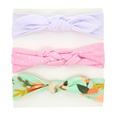 Foreign Trade Childrens Hair Accessories Set Series Baby Girl Elastic Printing Hair Band ThreePiece Headdress Wholesale Supplypicture17