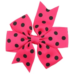 Cloth Fashion Bows Hair accessories  (Rose red dot)  Fashion Jewelry NHWO0809-Rose-red-dot