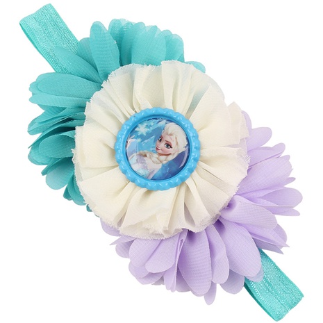 Haarband Haarschmuck Großhandel europäische und amerikanische Eis-und Schnee Chiffon Haarband Baby elastische Farbe passend Kopf Blume 12 Farben Quelle's discount tags