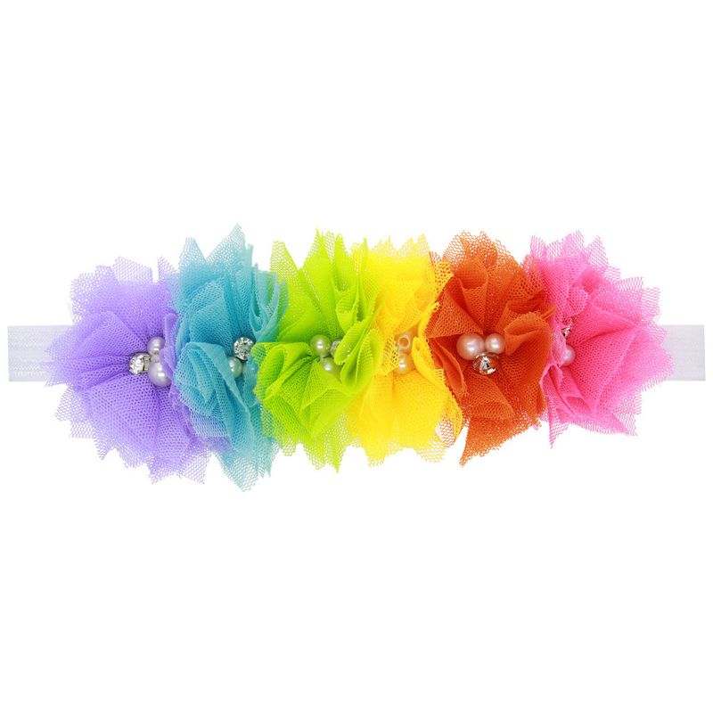 Alloy Fashion Flowers Hair accessories  Rainbow color  Fashion Jewelry NHWO1034Rainbowcolor