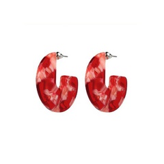 Acrylic Vintage Geometric earring  (red)  Fashion Jewelry NHLL0322-red